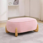 Fauteuil d'appoint en velours de 117 cm avec pouf, fauteuil de canapé en velours côtelé de style moderne du milieu du siècle et repose-pieds, fauteuil club rembourré à accoudoirs ronds