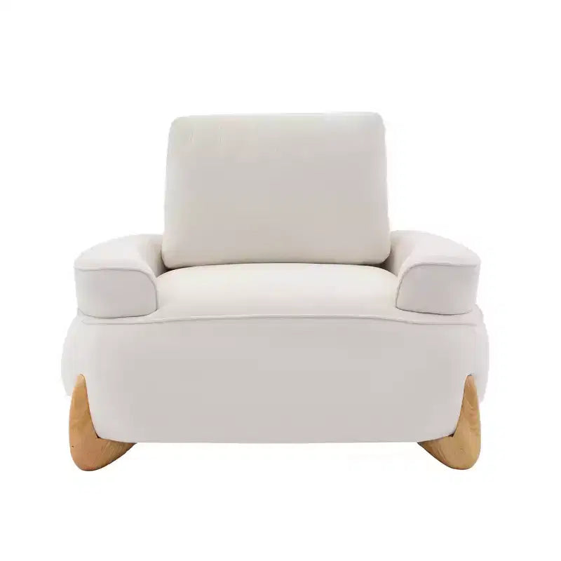 46.06'' Velvet Accent Chair with Ottoman, Mid Century Modern Corduroy Sofa Armchair and Footrest ,Upholstered Club Tub Arms Chair
