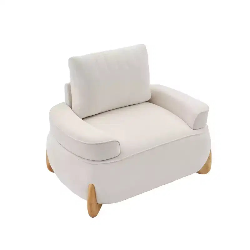 46.06'' Velvet Accent Chair with Ottoman, Mid Century Modern Corduroy Sofa Armchair and Footrest ,Upholstered Club Tub Arms Chair