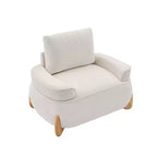 Fauteuil d'appoint en velours de 117 cm avec pouf, fauteuil de canapé en velours côtelé de style moderne du milieu du siècle et repose-pieds, fauteuil club rembourré à accoudoirs ronds