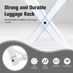 de porte-bagages métallique pliable 2/4 pour valise, porte-chaussures pour chambre d'hôtel avec étagère