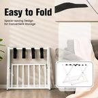 de porte-bagages métallique pliable 2/4 pour valise, porte-chaussures pour chambre d'hôtel avec étagère