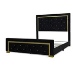 Home Design Deena Panel Bed Black