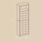 Meuble de Rangement pour Chaussures, Étagère à Chaussures à 10 Niveaux, Peut Contenir Jusqu'à 30 Paires de Chaussures, pour Entrée, Chambre, 32 x 63 x 187 cm