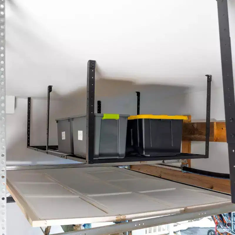 3' x 8' Overhead Garage Storage with Hooks | Holds 700 lbs