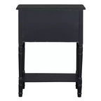 Console étroite avec trois tiroirs de rangement et une étagère inférieure