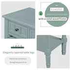Console étroite avec trois tiroirs de rangement et une étagère inférieure
