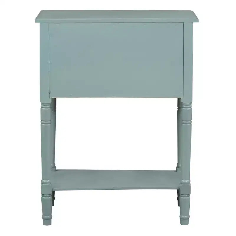 Console étroite avec trois tiroirs de rangement et une étagère inférieure