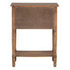 Console étroite avec trois tiroirs de rangement et une étagère inférieure