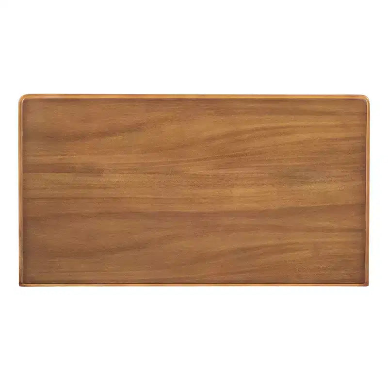 Console étroite avec trois tiroirs de rangement et une étagère inférieure