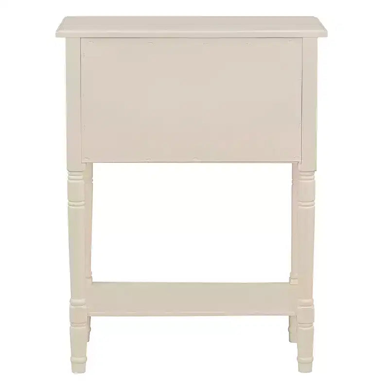 Console étroite avec trois tiroirs de rangement et une étagère inférieure