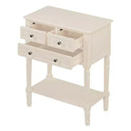 Console étroite avec trois tiroirs de rangement et une étagère inférieure