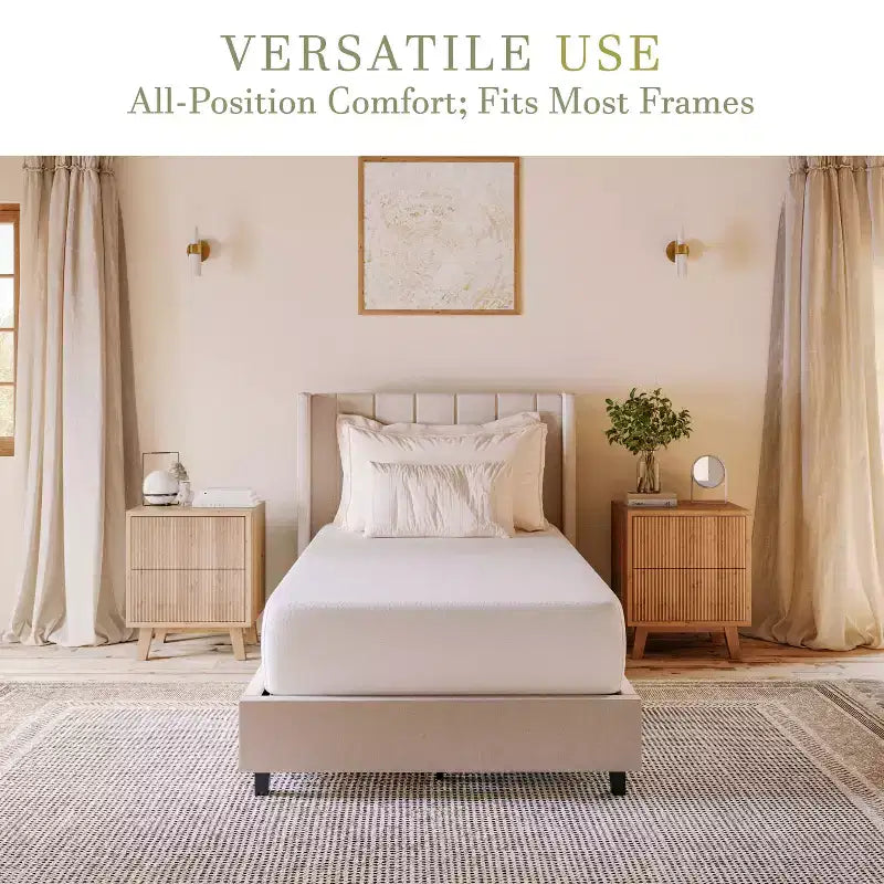 Memory Foam Mattress in a Box with 4 Layers, Green Tea-Infused Foam, Air Circulation Foam, Cooling Gel, CertiPUR-US Certified Foam