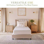 Matelas en mousse à mémoire de forme en boîte à 4 couches, mousse infusée au thé vert, mousse de circulation d'air, gel rafraîchissant, mousse certifiée