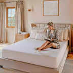 Matelas en mousse à mémoire de forme en boîte à 4 couches, mousse infusée au thé vert, mousse de circulation d'air, gel rafraîchissant, mousse certifiée