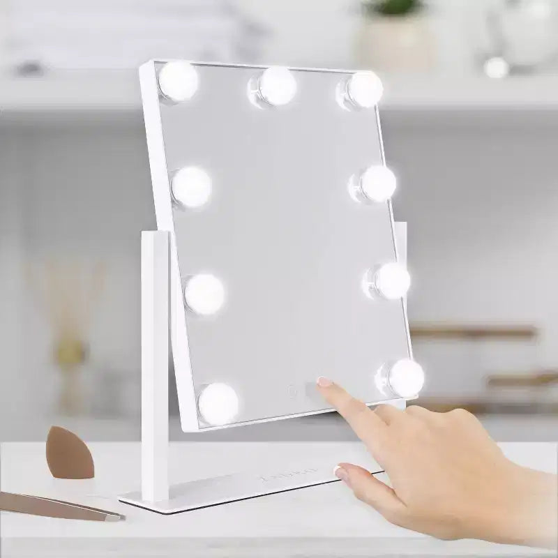 LED Bulb Hollywood Bathroom Vanity Mirror White