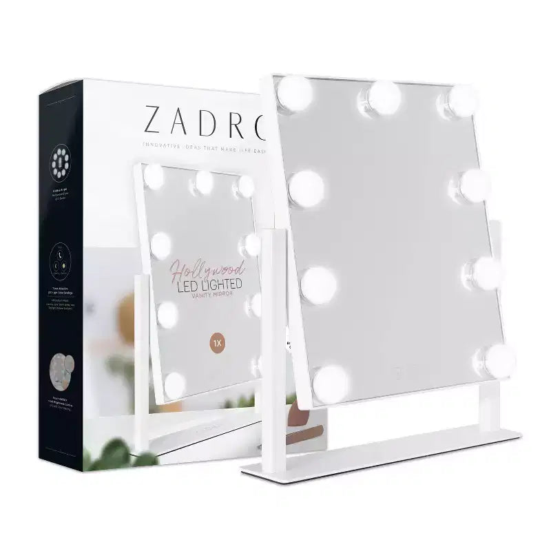LED Bulb Hollywood Bathroom Vanity Mirror White