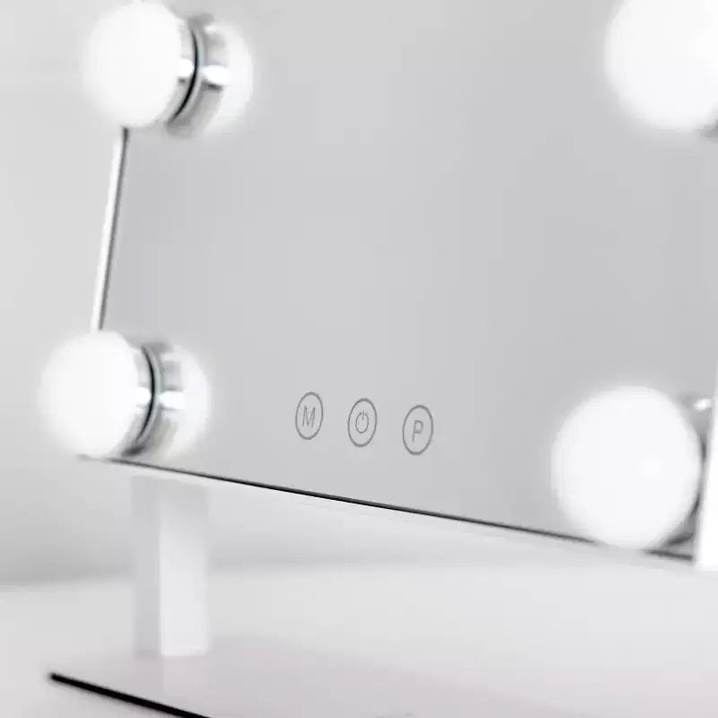 LED Bulb Hollywood Bathroom Vanity Mirror White