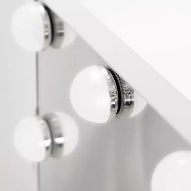 LED Bulb Hollywood Bathroom Vanity Mirror White
